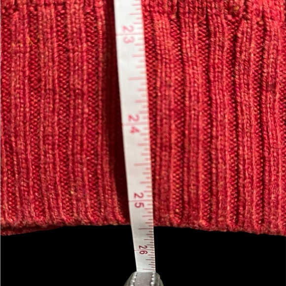 Polo by Ralph Lauren 100% silk cable sweater - muted red/rustic orange - Picture 5 of 6